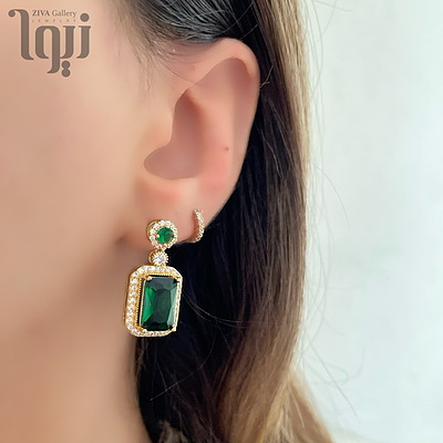 نیمست نگین سبز استیل