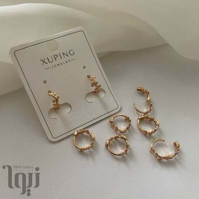 گوشواره ریز برگی ژوپینگ