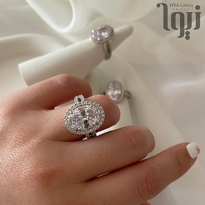 انگشتر طرح جواهری سیلور ژوپینگ