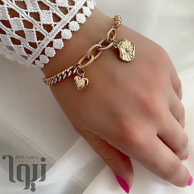 دستبند و گوشواره آویز قلب ژوپینگ