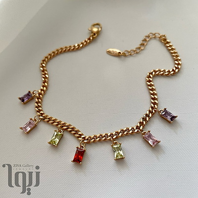 دستبند کارتیر با آویز نگین ژوپینگ
