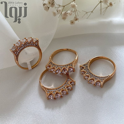 انگشتر تاج پنج نگین ژوپینگ
